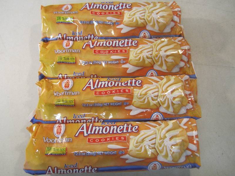 lot 255 image: 4 Packs of Iced Almonette Cookies B...