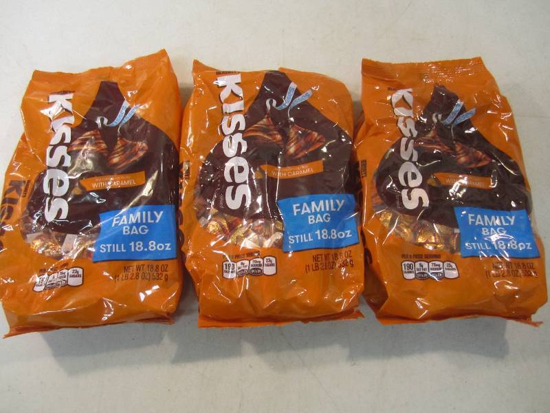 lot 259 image: 3 Bags of Hersheys Kisses with Cara...