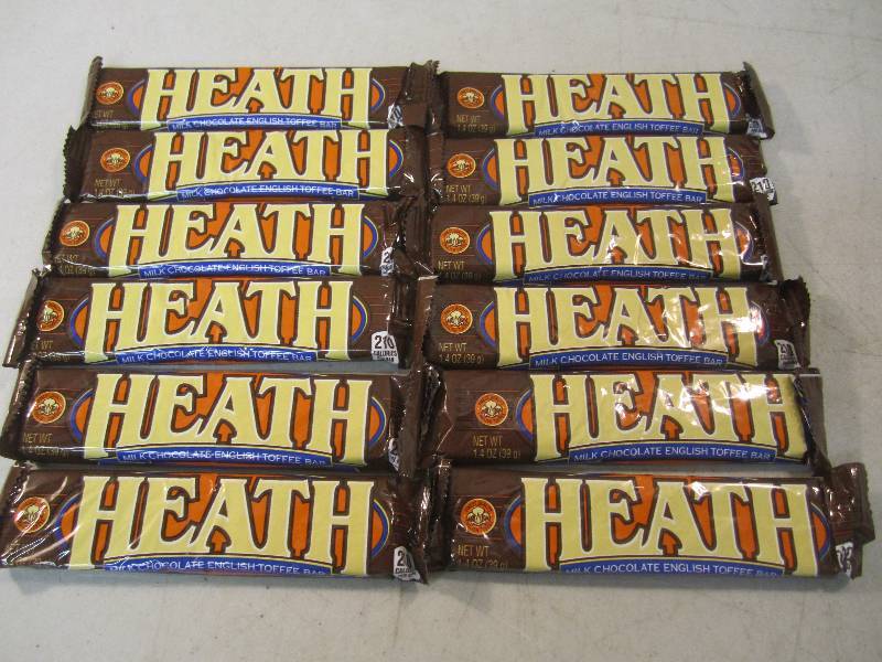 lot 266 image: 12 Heath Candy Bars Best by Jan 201...