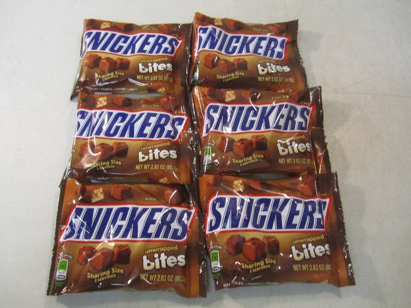 lot 270 image: 6 Bags of Snickers Bites Best by De...