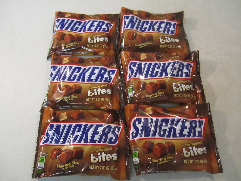 lot 271 image: 6 Bags of Snickers Bites Best by De...