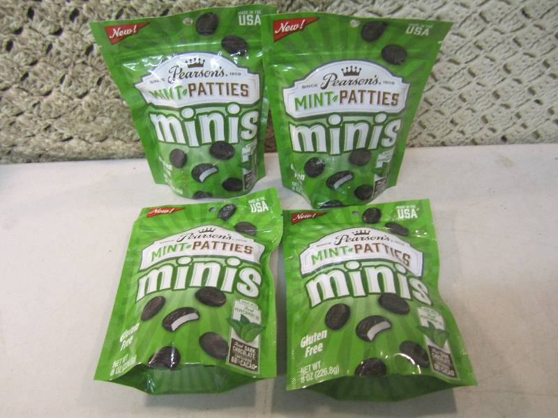 lot 284 image: 4 Bags of Pearsons Mint Patties Min...