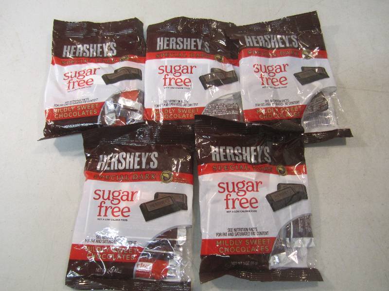 lot 288 image: 5 Bags of Hersheys Special Dark Sug...