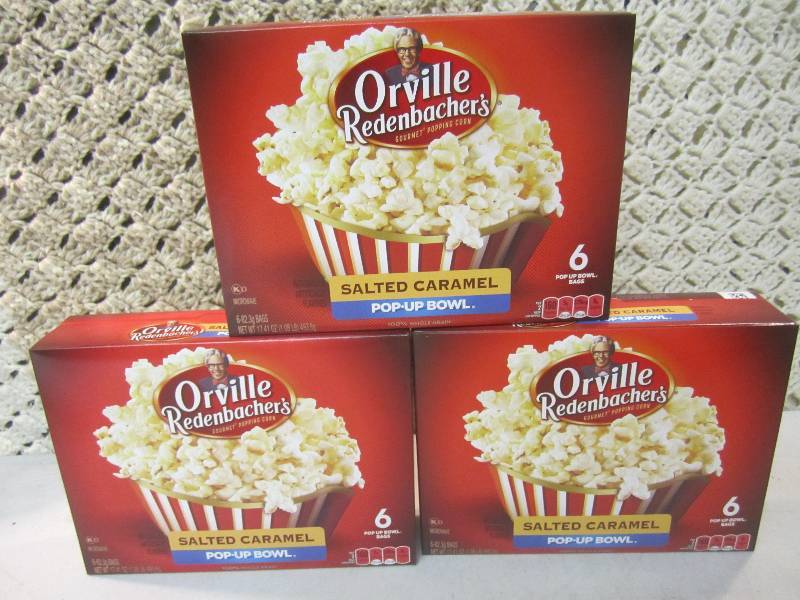 lot 296 image: 3 Boxes of Orville Redenbachers Sal...