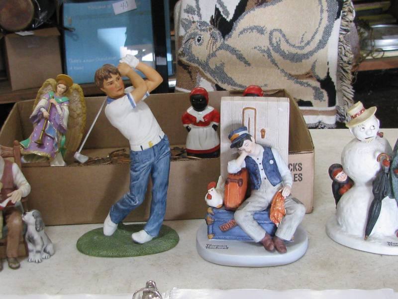 lot 72 image: Norman Rockwell Figurines