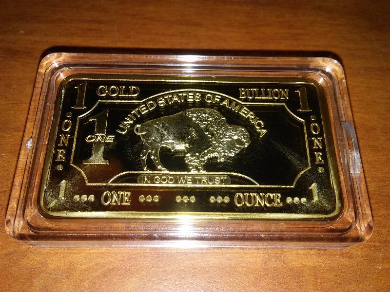 NDSU Bison one troy ounce gold bullion, 100 Mills gold clad