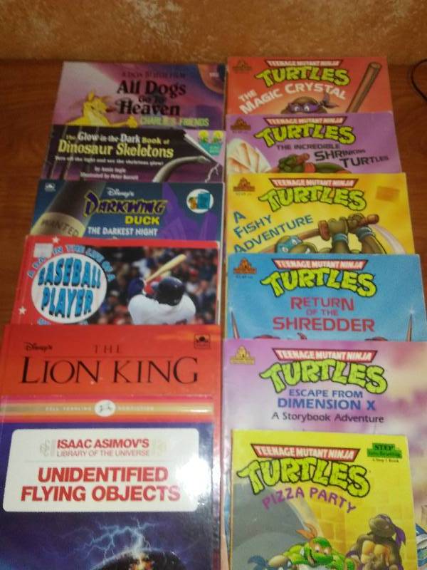 12 books, Turtles, Darkwing Duck, UFO and more