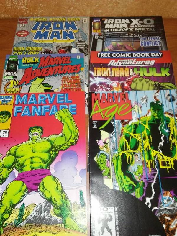 6 comics Iron Man, Hulk,
