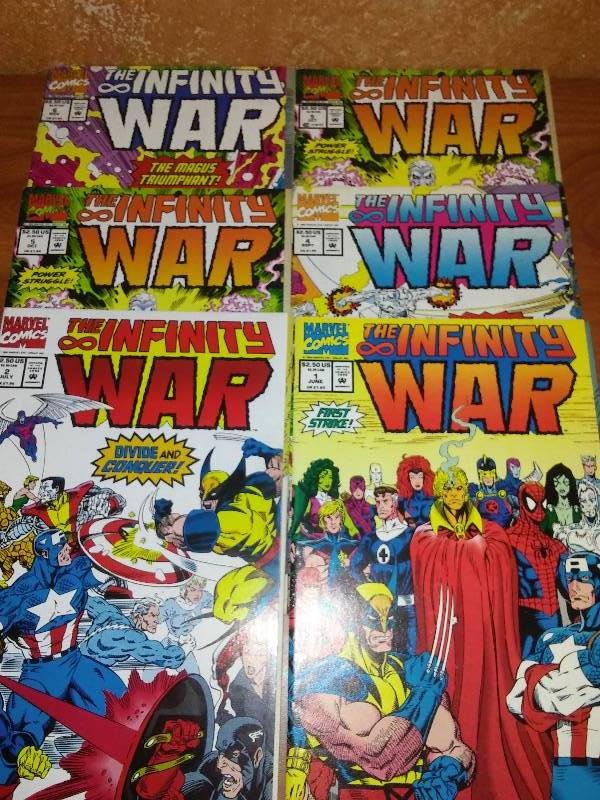 6 comics, Infinity War