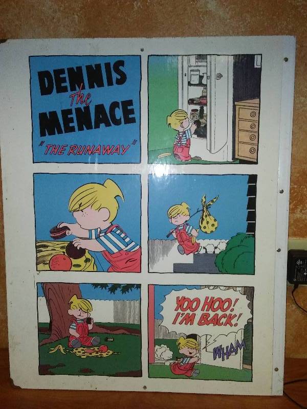 Dennis the Menace the Runaway, huge 6 panel Storyboard, promotional
