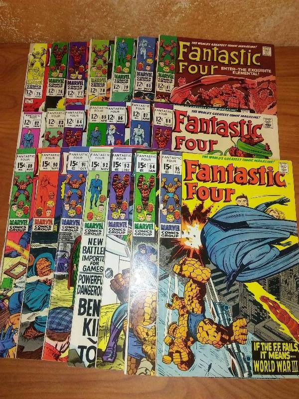 21 Fantastic Four issue 75 through 95,