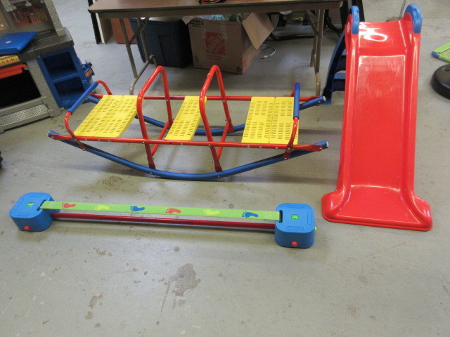 lot 133 image: TIGHTROPE WALKER, TEETER-TOTTER AND SLIDE