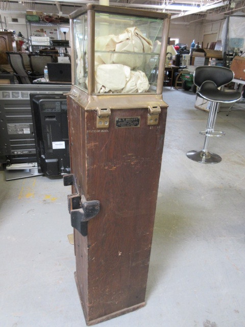 lot 154 image: ANTIQUE TURN-STYLE TICKET BOX BY H. V. BRIGHT