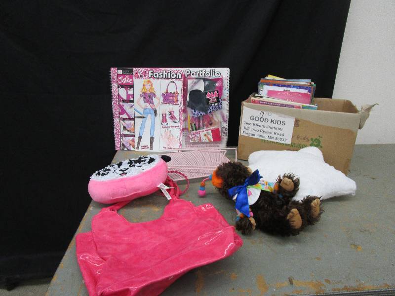 lot 40 image: girls stuff, toys, books, stuffed animals