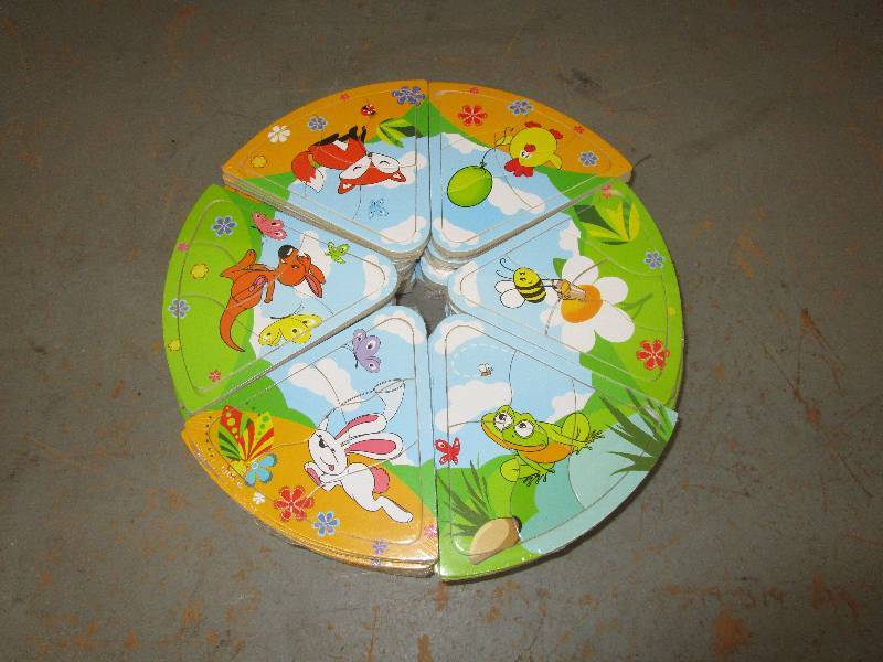 lot 68 image: 60 Small Kids Puzzle. 6 Designs, 10 of each Design