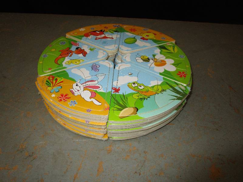 lot 70 image: 60 Small Kids Puzzle. 6 Designs, 10 of each Design