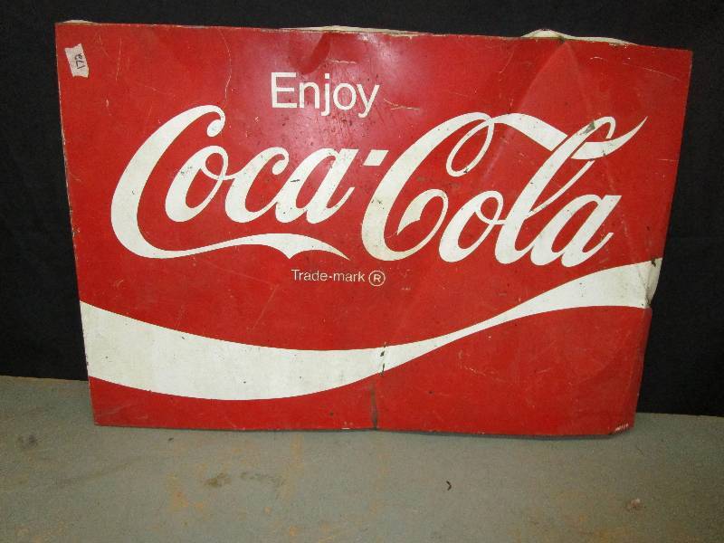 lot 87 image: Coca-Cola Metal Sign