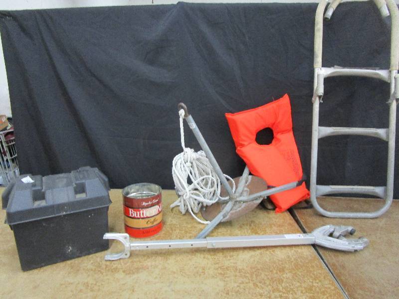 lot 95 image: Door Hinge, Locks, Anchor, Life Vest, Ladder, Battery Box