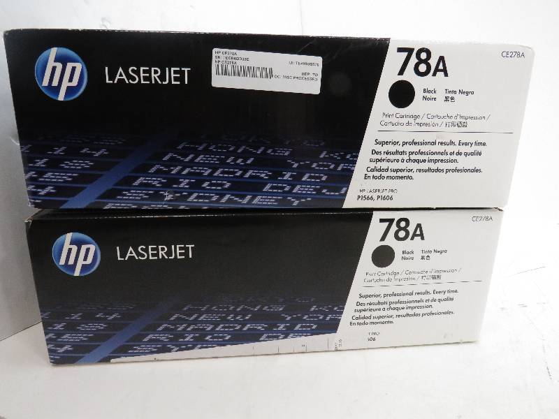 lot 15 image: lot of 2 HP 78A black toners