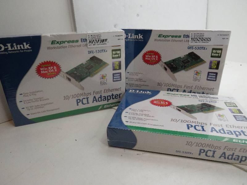 lot 20 image: lot of 3 PCI network cards express