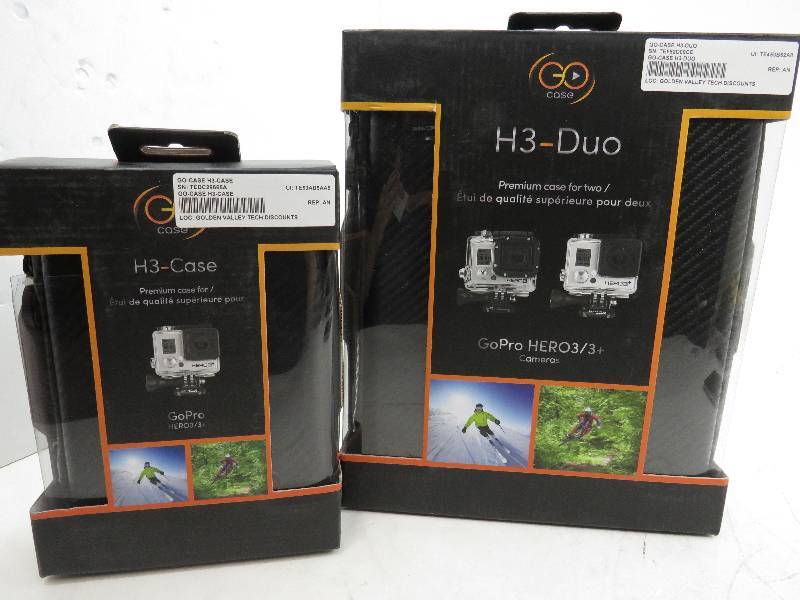 lot 37 image: LOT OF 2 GO PRO CAMERA CASES H3-DUO