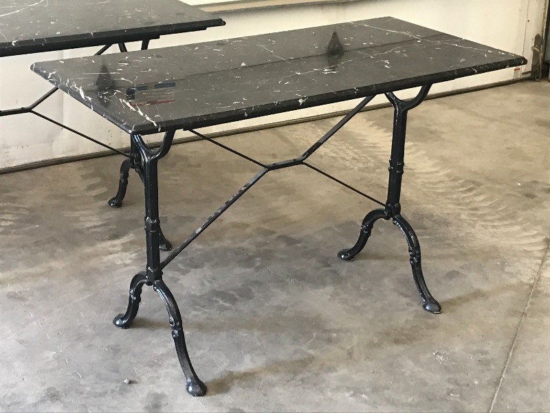 lot 30 image: (2) Matching 2x4 Marble Top Table...
