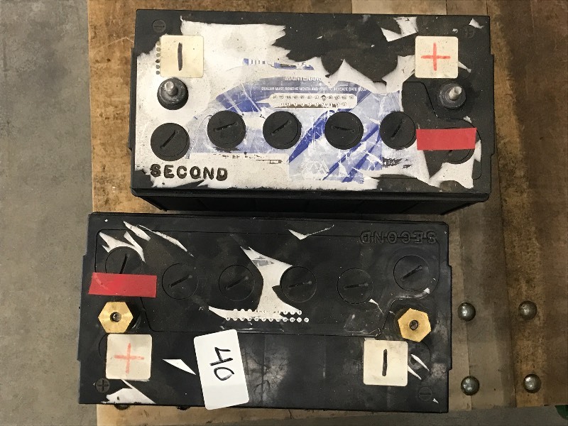 lot 40 image: (2) 6Volt Seconds Batteries ...