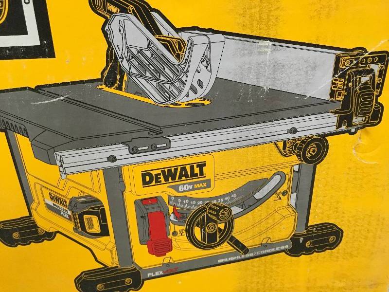 DEWALT FLEXVOLT 60-Volt MAX Lithium-Ion Cordless Brushless 8-14 in. Table Saw in working conditions Tool OnlY