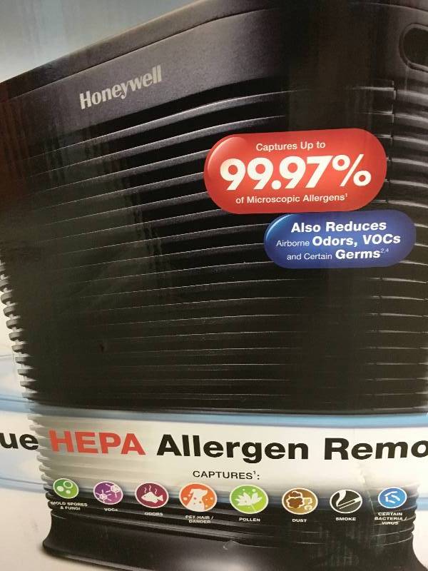 Honeywell True HEPA 310 sq. ft. Allergen Remover Air Purifier in working conditions