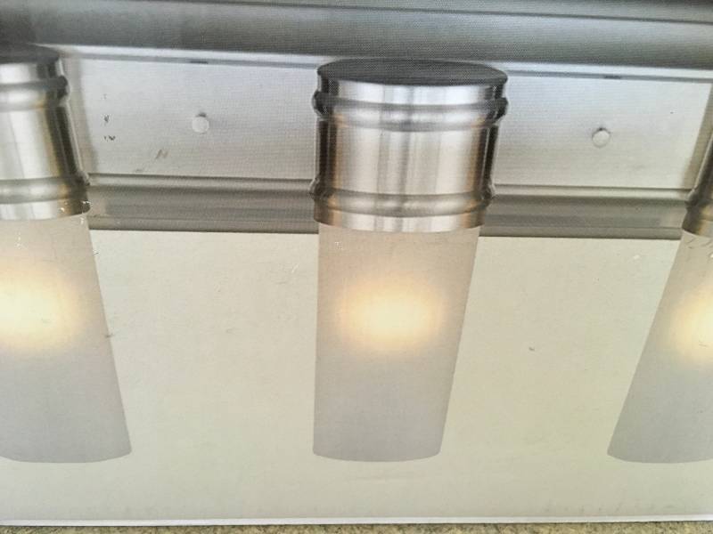 3-Light Brushed Nickel Wall Vanity Fixture new