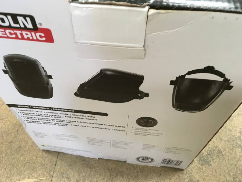 LINCOLN ELECTRIC 4-12 in. x 5-14 in. Welding Helmet with No.10 Lens in good conditions