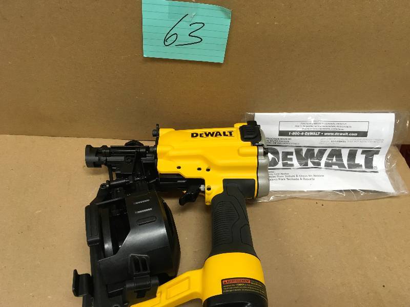 Dewalt Pneumatic 15-Degree Coil Roofing Nailer in working Condition