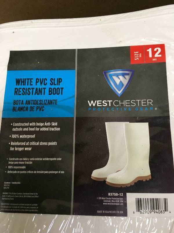 West Chester White Rubber Boots (12) New
