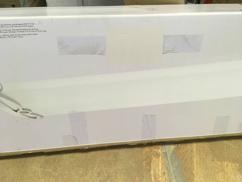 lot 4 image: Hampton Bay Regency 4-Light Brushed Nickel T8 Fluorescent Ceiling Light in good conditions
