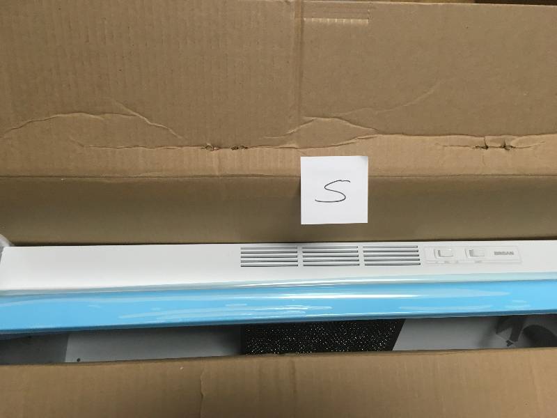 lot 5 image: BROAN 41000 Series 36 in. Non-Vented Range Hood in White not used