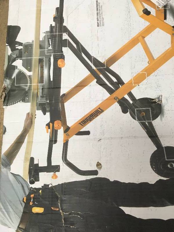 lot 8 image: TOUGHBUILT Universal QuickSet Miter Saw Stand TB-S600 in good conditions
