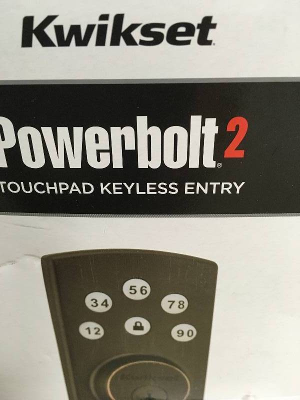 lot 28 image: Kwikset 907 Powerbolt 2.0 Electronic Deadbolt featuring SmartKey in Venetian Bronze in good conditions