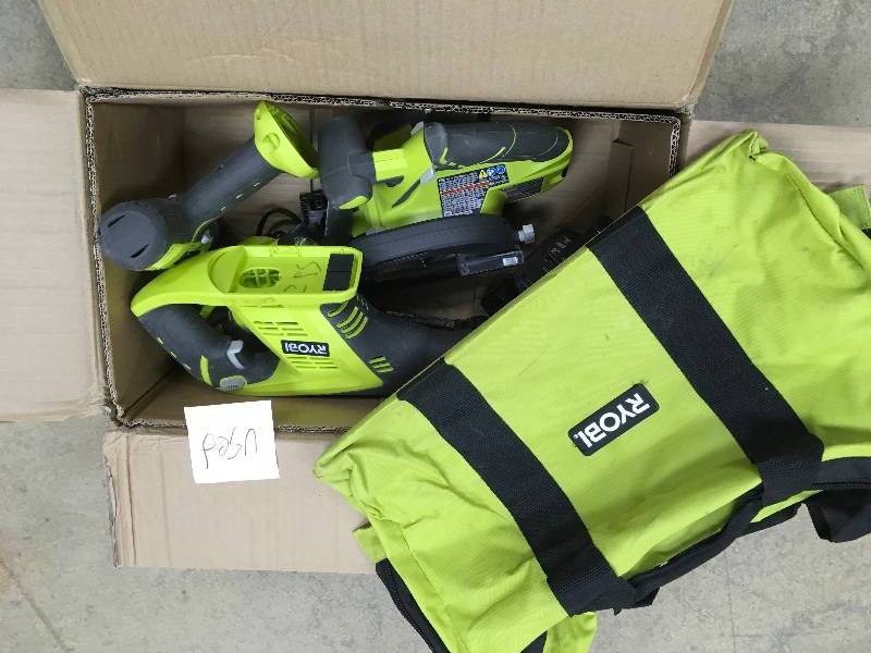 lot 57 image: RYOBI 18-Volt ONE Lithium-Ion Cordless Super Combo Kit (4-Piece)  USED in working conditions