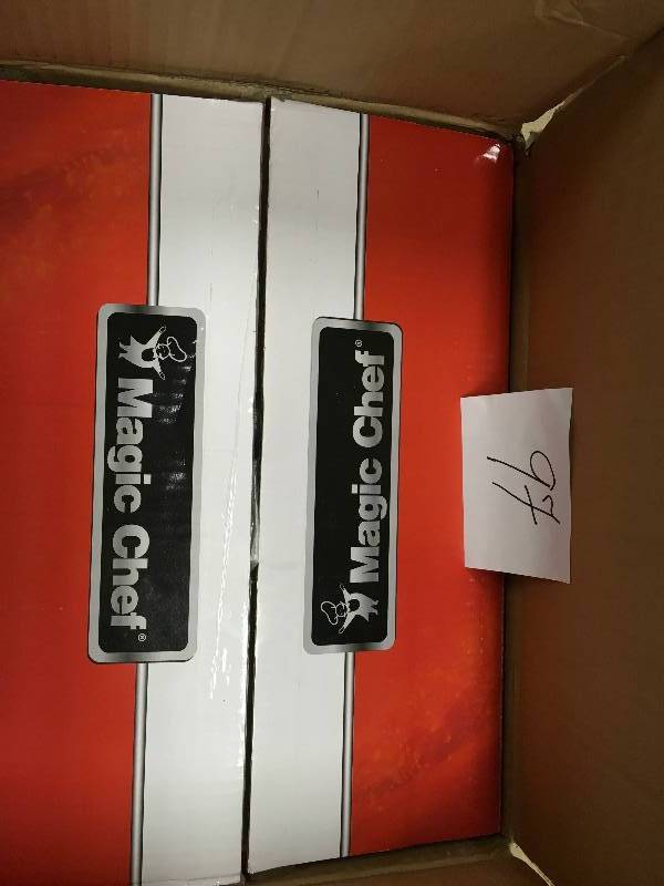 lot 97 image: MAGIC CHEF 27 lb. Portable Countertop Ice Maker in Stainless Steel not used