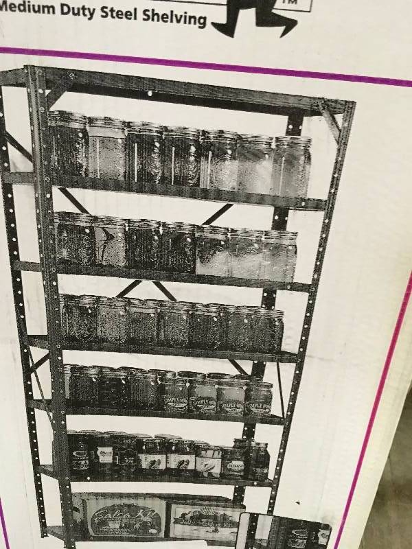 lot 11 image: Muscle Rack 60 in. H x 30 in. W x 12 in. D Steel Canning Shelving Unit in Gray