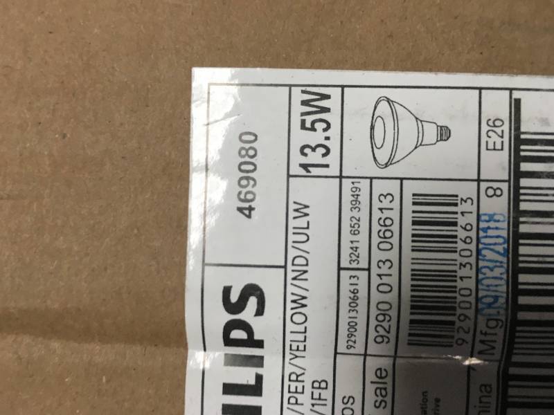 lot 79 image: Philips LED IndoorOutdoor 469080 90 Watt Equivalent PAR 38 Light Bulb (4 Pack)