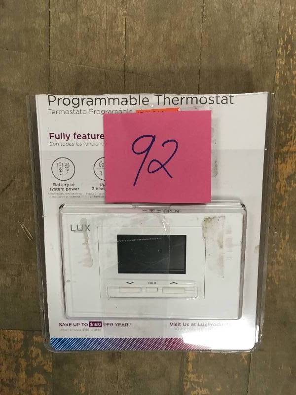 lot 92 image: LUX 5-2 Day Universal Application Programmable Thermostat