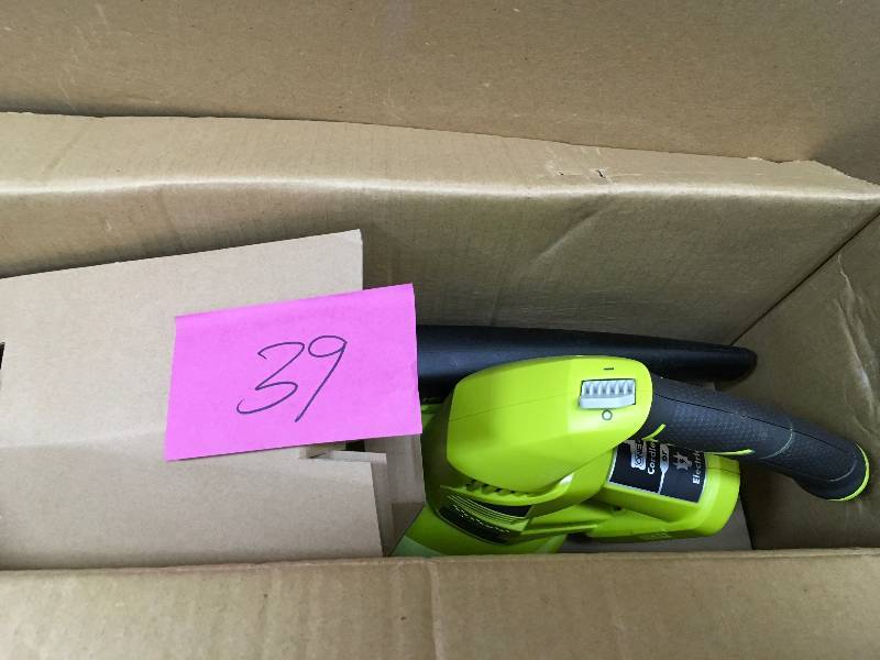 lot 39 image: Ryobi ONE 150 MPH 200 CFM 18-Volt Lithium-Ion Hybrid Leaf BlowerSweeper - Battery and Charger Not Included