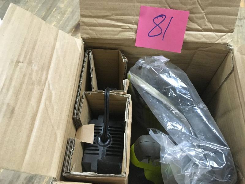 lot 81 image: Ryobi ONE 18-Volt Lithium-Ion String TrimmerEdger and Blower Combo Kit 2.0 Ah Battery and Charger Included