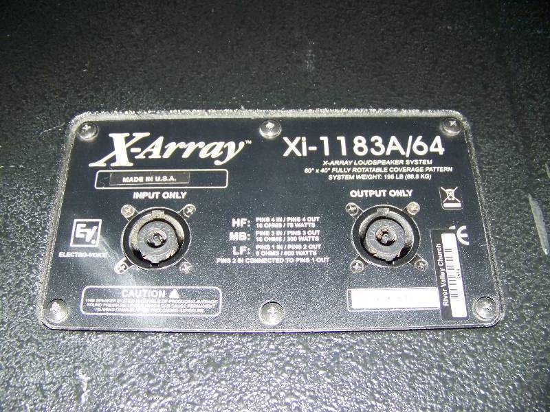 lot 2 image: (2) Electro-Voice (EV), X-Array, Large Venue, Loudspeakers  Speakers