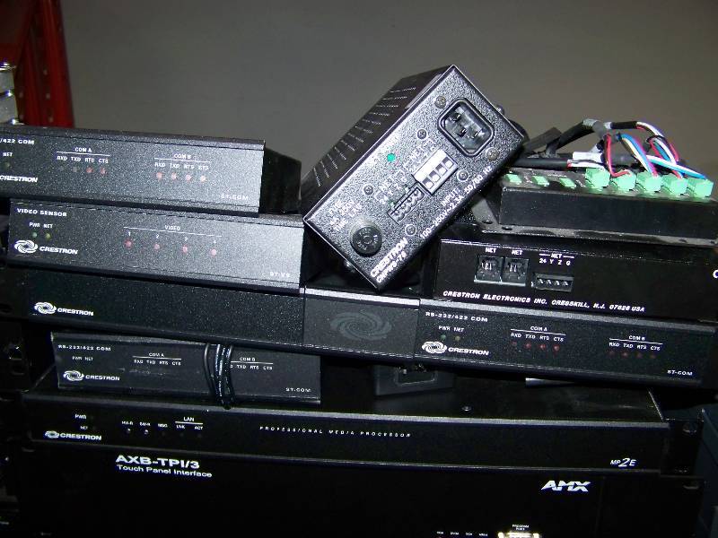 lot 72 image: (LARGE LOT) AMX and Crestron, Audio  Video Items