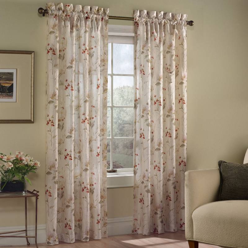 lot 340 image: Lot of 3 United Vienna Window Covers - 60 x 12 Valance, 48 x 84 Panel, 48 x 16 Ascot Valance