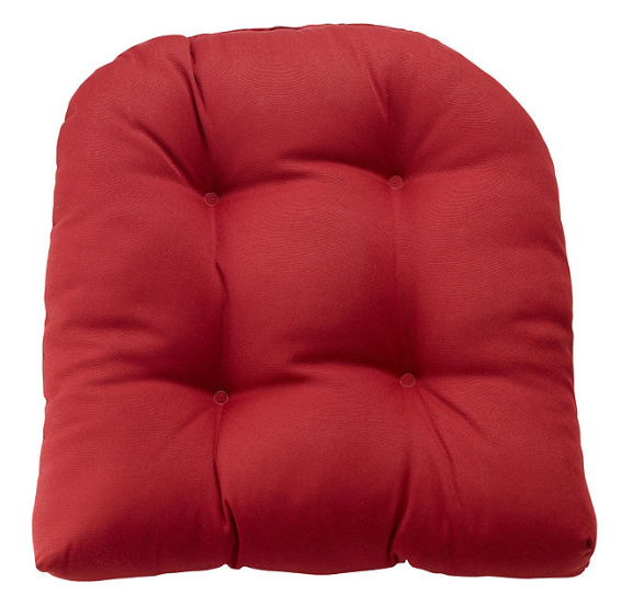 lot 688 image: Lot of Two - Jordan Wicker Chair Cushions (Brown and Red)