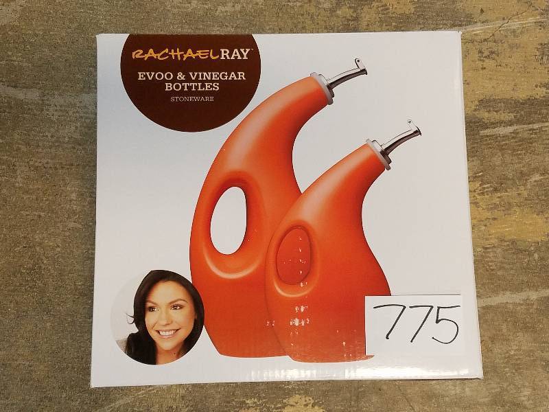 lot 775 image: Rachael Ray Stoneware Oil and Vinegar Set Orange