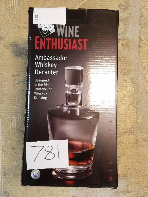 lot 781 image: Wine Enthusiast Ambassador Whiskey Decanter